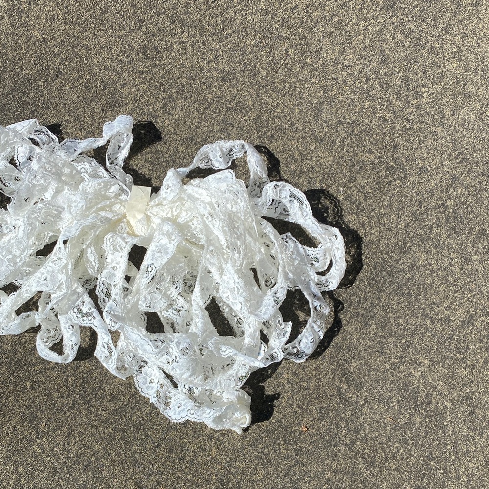 White Lace Ruffle Trim